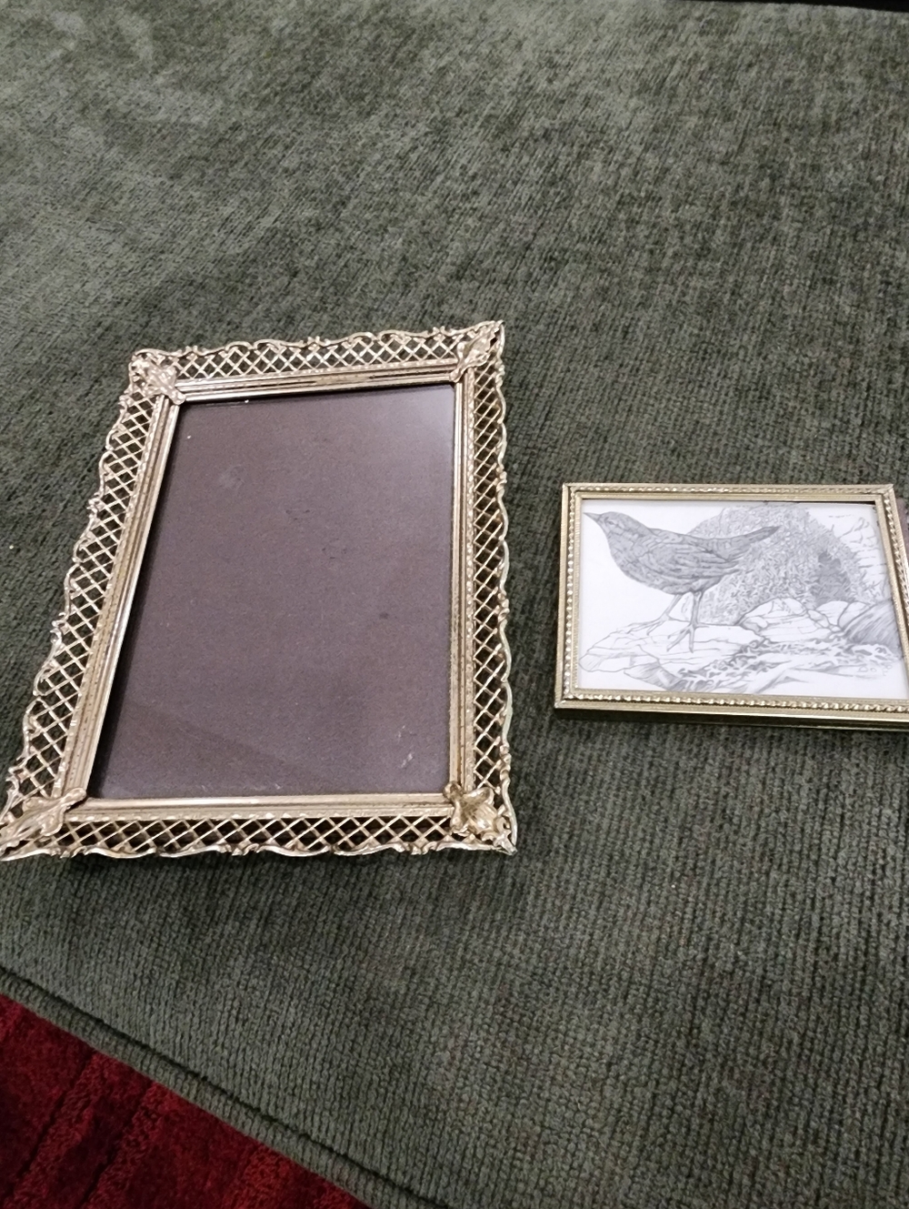 Pair Of Vintage Brass Frames